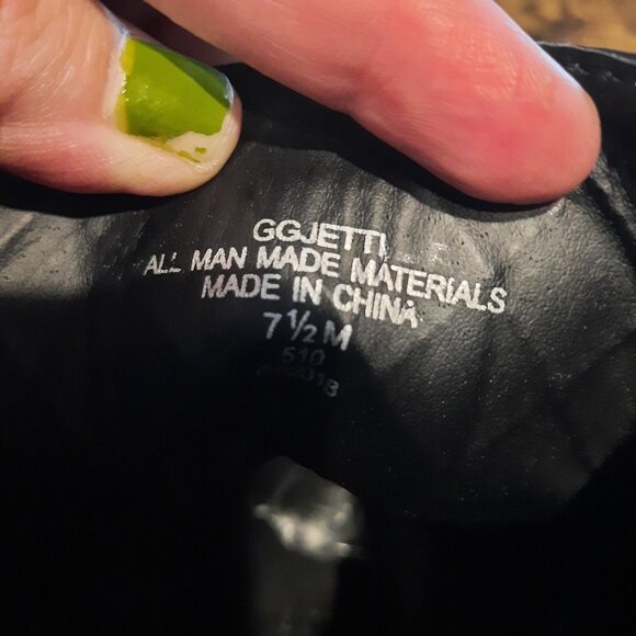 G by Guess Jetti Black Heeled Combat Boots - Picture 10 of 10